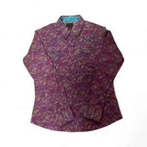 Kids Paisley Purple Shirt Vintage